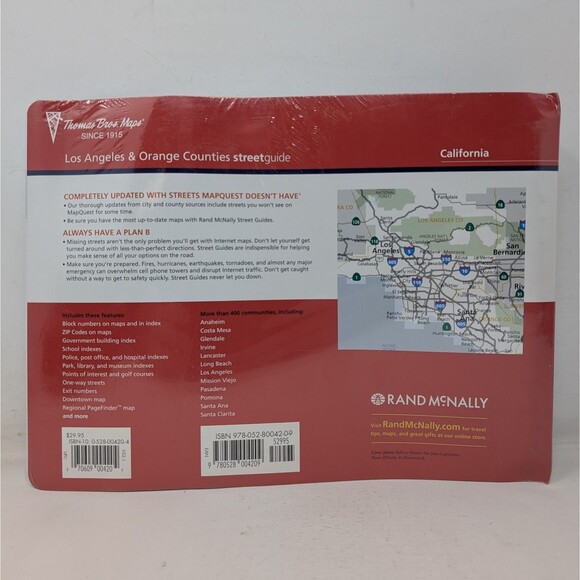 Thomas Guide Los Angeles and Orange Counties Street Guide 52nd Edition Sealed - Picture 2 of 7